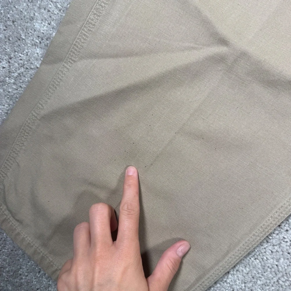 Carhartt Men's 42x32 Relaxed Fit Duck Canvas Carpenter Work Pants Khaki Tan